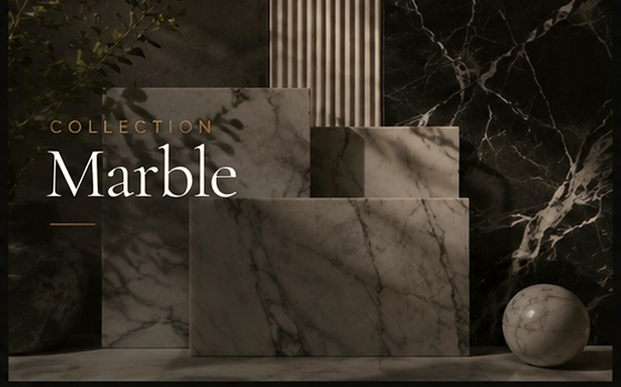 Marble collection — natural stone display
