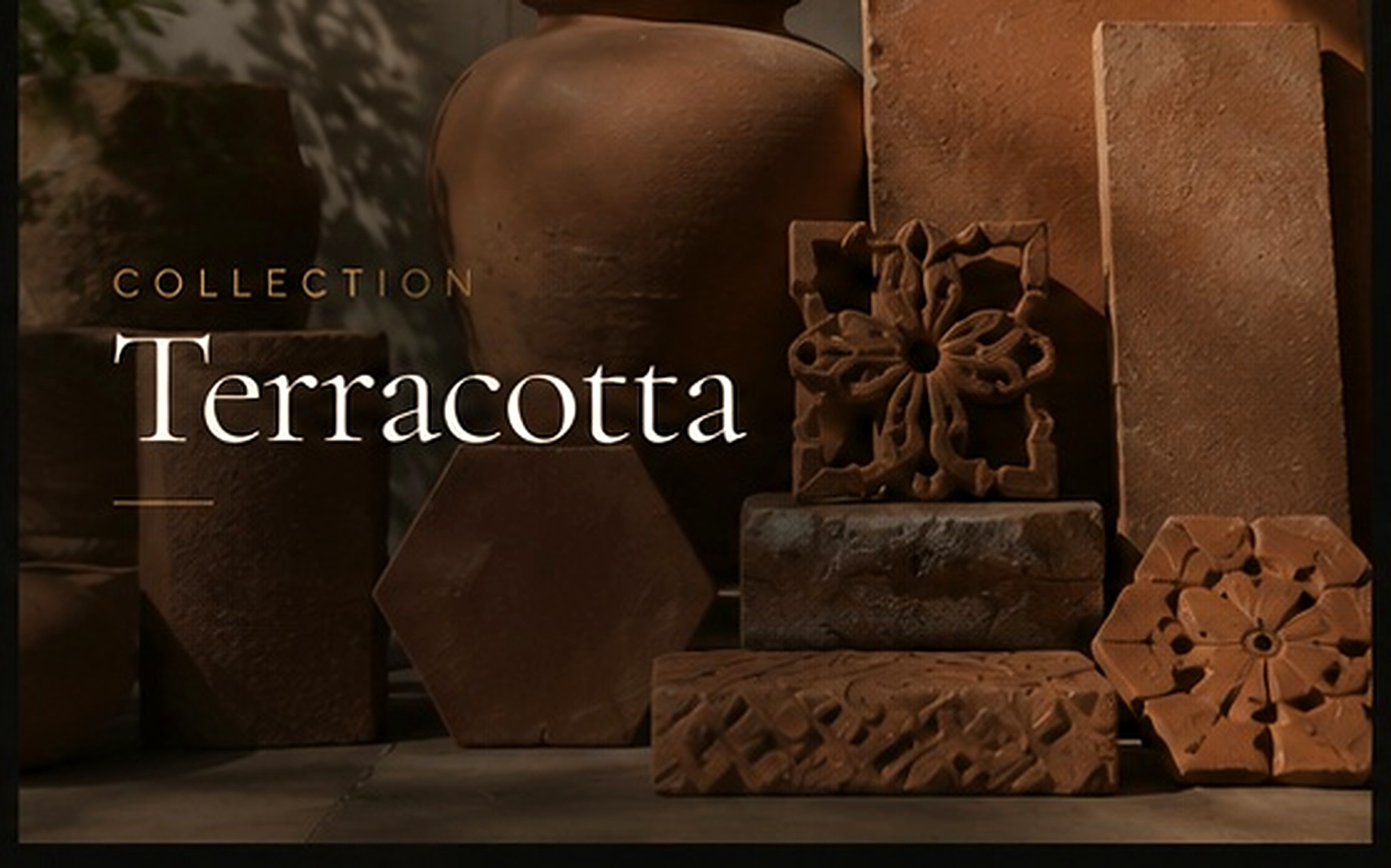 Terracotta collection display